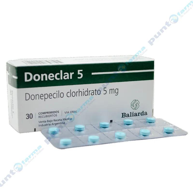 Doneclar 5 Donepecilo Clorhidrato 5 mg - Cont. 30 Comprimidos.