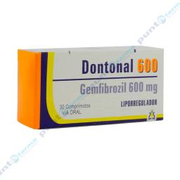 Dontonal 600 Gemfibrozil 600 mg - Caja de 30 comprimidos
