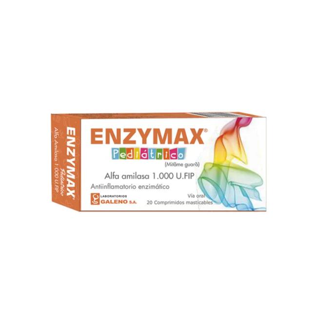 Image miniatura de Enzymax-Pediatrico-Alfa-amilasa-1000-U-FIP-Cont-20-Comprimidos-Masticables--49013.webp