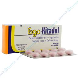 Ergo Kitadol Paracetamol 500 mg - Caja de 10 comprimidos recubiertos