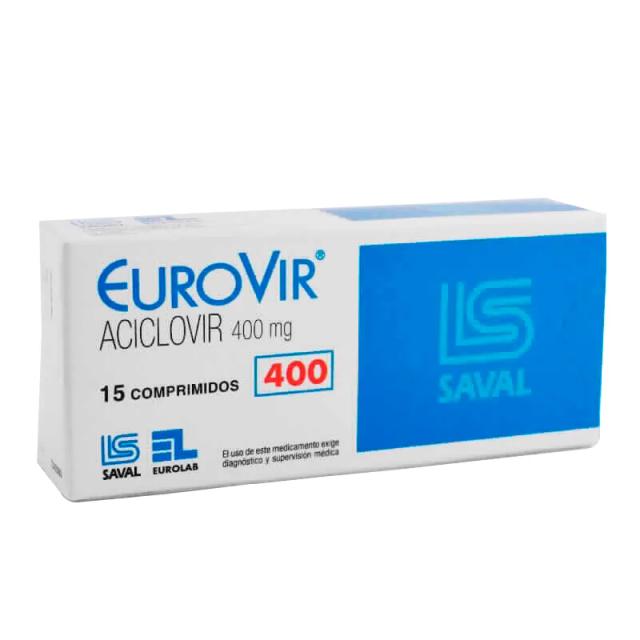 Image miniatura de EuroVir-aciclovir-400mg-Caja-de-15-comprimidos-46065.webp
