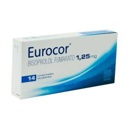 Eurocor Bisoprolol Fumarato 1.25mg - Caja de 14 comprimidos recubiertos