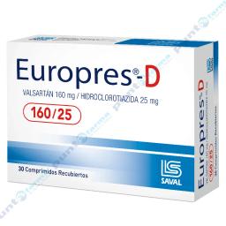 Europres -D 160/ 25 mg - Caja de 30 Comprimidos Recubiertos