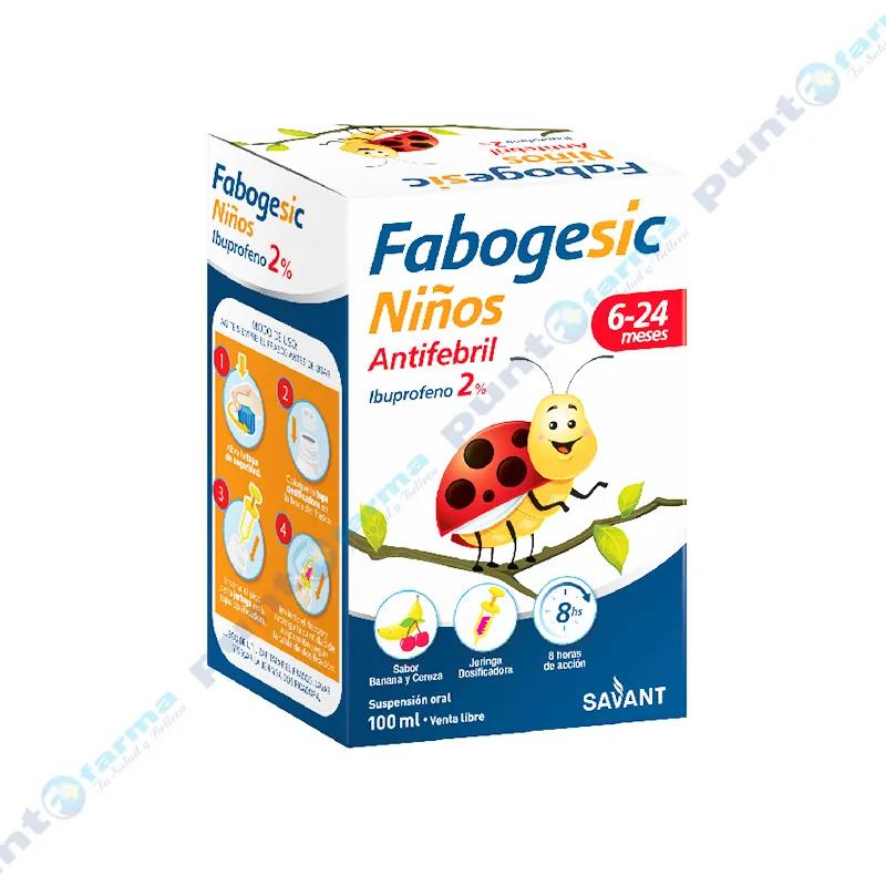 Fabogesic Niños Ibuprofeno 2% sabor Banana y Cereza - 100 mL