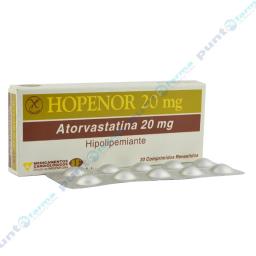 Hopenor 20 mg - Atorvastatina 20 mg - Caja de 30 comprimidos revestidos