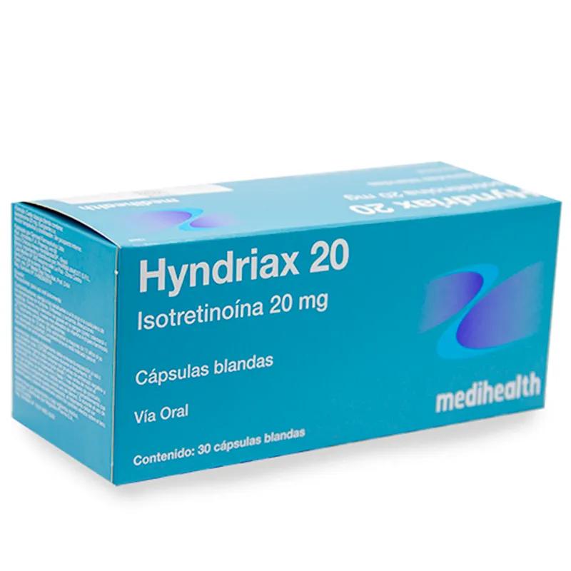 Hyndriax 20 CB Isotretinoína 20 mg - Caja de 30 cápsulas blandas