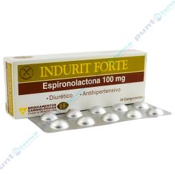 Indurit Forte Espironolactona 100 mg - Caja de 50 comprimidos