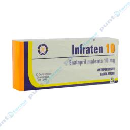 Infraten 10 Enalapril Maleato 10mg - Caja de 30 comprimidos birranurados