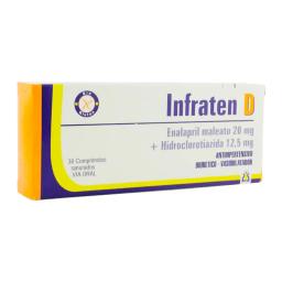 Infraten D Enalapril Maleato 20 mg - Caja de 30 comprimidos ranurados