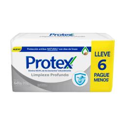 Jabón de Tocador Protex Limpieza Profunda - Cont. 6 Unidades de 85gr