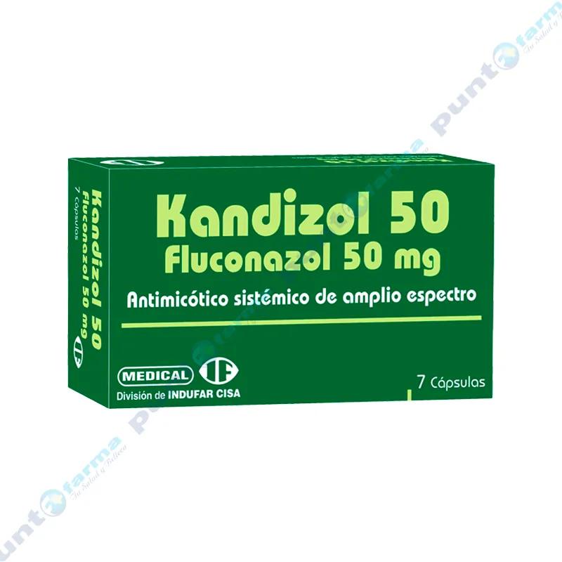 Kandizol Fluconazol 50 mg - Caja de 7 Cápsulas