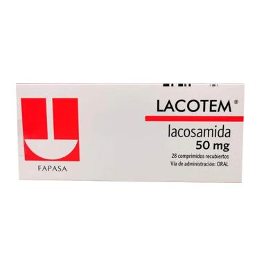 Lacotem Lacosamida 50 mg - Caja de 28 comprimidos recubiertos