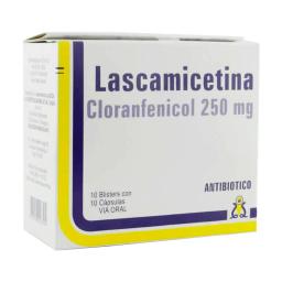 Lascamicetina Cloranfenicol 250 mg - Caja con 10 cápsulas