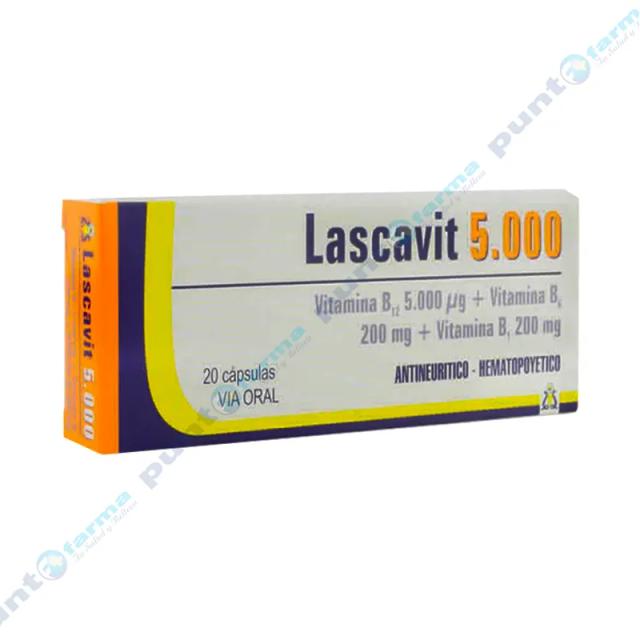 Image miniatura de Lascavit-5-000-Antineuritico-Vitamina-B12-Caja-de-20-capsulas-37210.webp