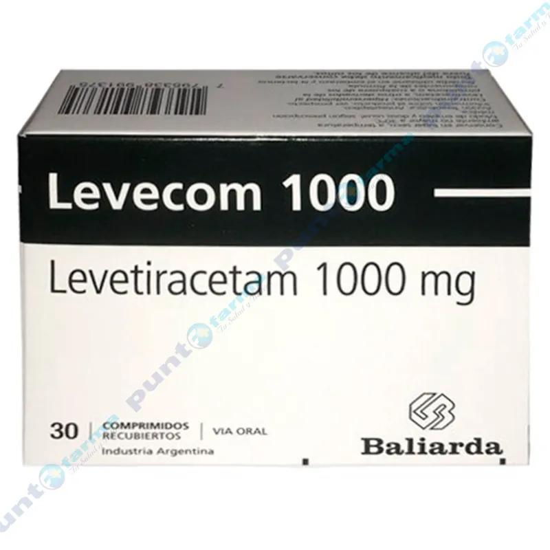 Levecom 1000 Levetiracetam 1000 mg - Cont. 30 Comprimidos.