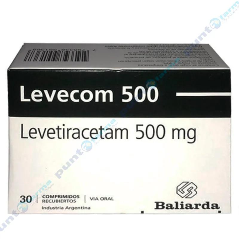 Levecom 500 Levetiracetam 500 mg- Cont. 30 Comprimidos.