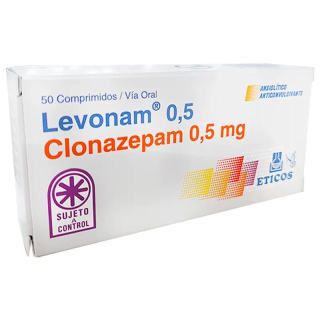 Image miniatura de Levonam-0-5-mg-Clonazepam-Caja-de-50-Comprimidos-46312.webp