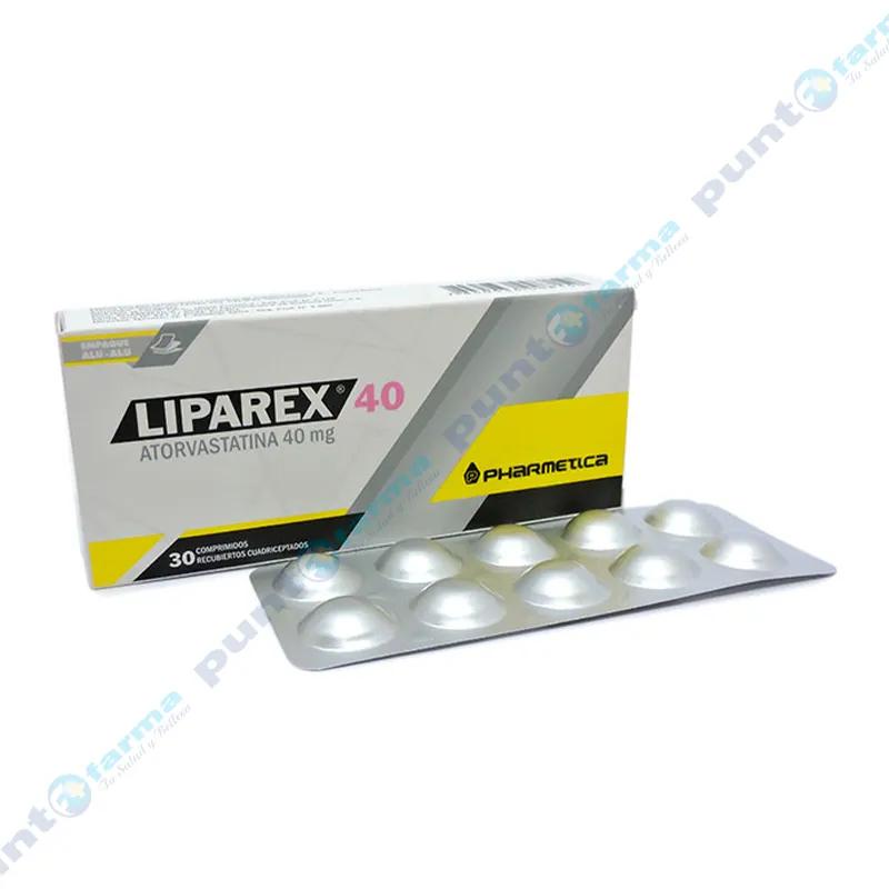 Liparex 40  Atorvastatina 40 mg - Caja con 30 comprimidos
