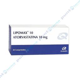 Lipomax 10 Atorvastatina 10 mg - Caja de 30 comprimidos