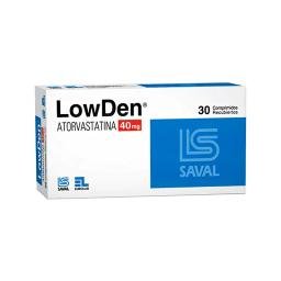 LowDen Atorvastatina 40mg - Caja de 30 comprimidos recubiertos