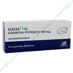 Lozax 100 Losartan Potasico 100mg - Caja de 30 comprimidos recubiertos