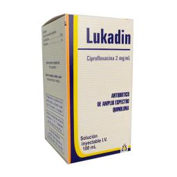 Lukadin Ciprofloxacina 2 mg/ mL - Solución Inyectable I.V 100 mL