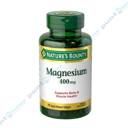 Magnesio 400mg Natures Bounty - Cont.75 cápsulas