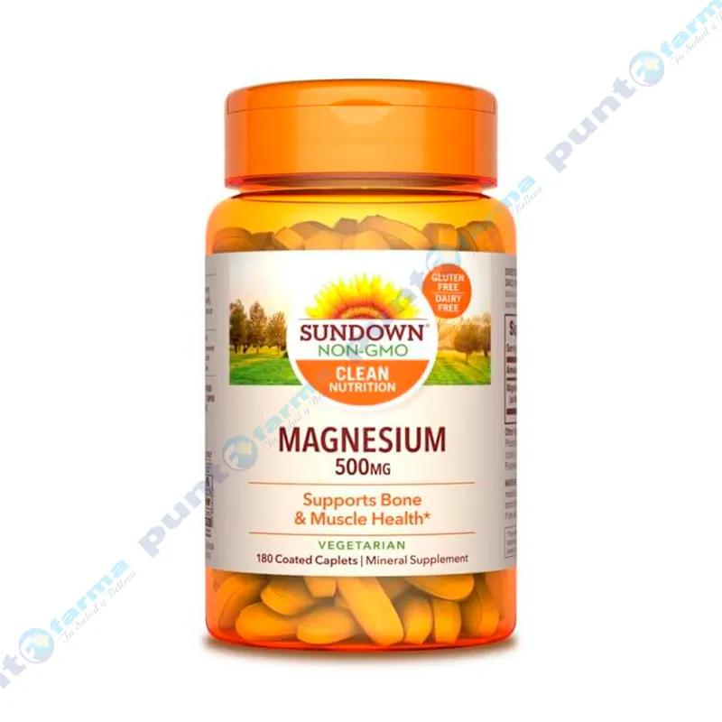 Magnesium 500 mg Sundown Naturals - Frasco de 180 comprimidos recubiertos
