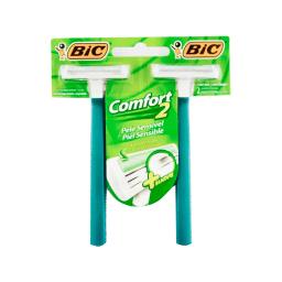 Maquina de Afeitar Comfort 2 Piel Sensible BIC - Cont. 2 unidades