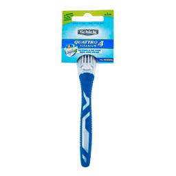 Máquina de Afeitar Schick Quattro 4 Titanium - Cont.1 Unidad
