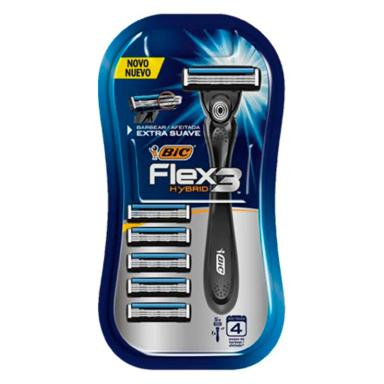 Maquina de afeitar Bic Flex 3 Hybrid - 5 Unidades