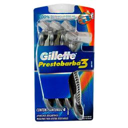 Maquina para Afeitar Prestobarba 3 Gillette - Cont.3 unidades