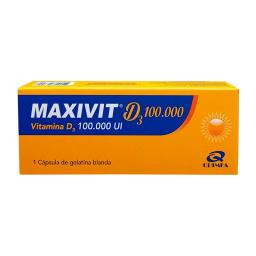 Maxivit D3 100.000 UI Vitamina D - Cont. 1 Cápsula de Gelatina Blanda.