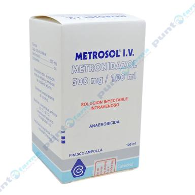 Metrosol 500 I.V Metronidazol 500 mg - Cont. 1 frasco ampolla de 100 mL