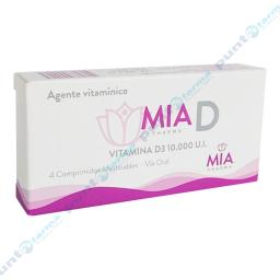 Mia D Vitamina D3 10.000 U.I - Cont. 4 Comprimidos.