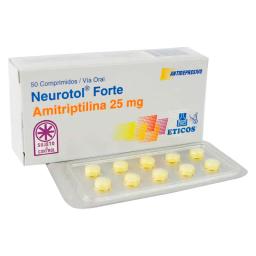 Neurotol Forte Amitriptilina 25 mg - Contenido de 50 Comprimidos