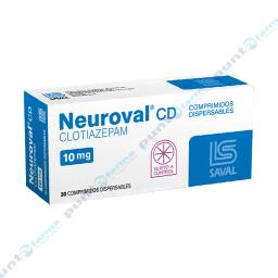 Neuroval CD Clotiazepam 10 mg - Contenido de 30 comprimidos reversibles