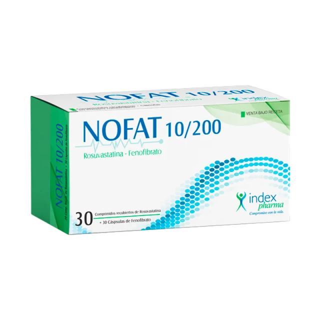 Image miniatura de Nofat-10-200-Rosuvastatina-Cont-30-comprimidos-recubiertos-de-Rosuvastatina-mas-30-capsulas-de-Fenofibrato-49194.webp