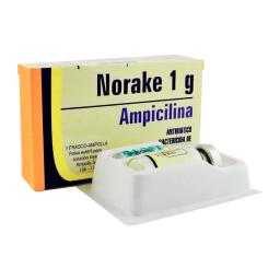 Norake 1 g Ampicilina - Contenido de 1 ampolla solucion inyectable + ampolla solvente