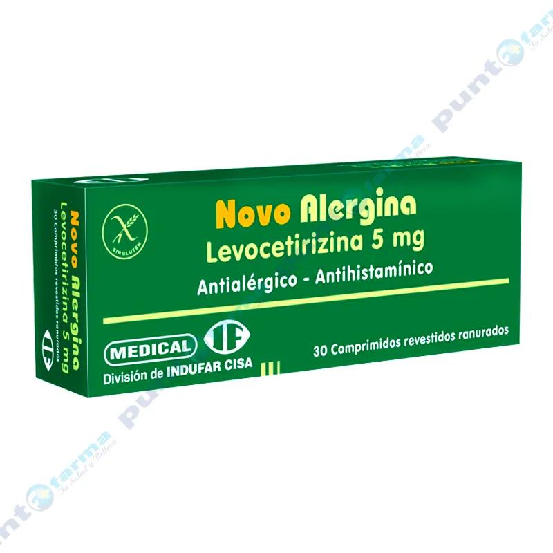 Novo Alergina Levocetirizina 5 mg. - Caja de 30 comprimidos revestidos