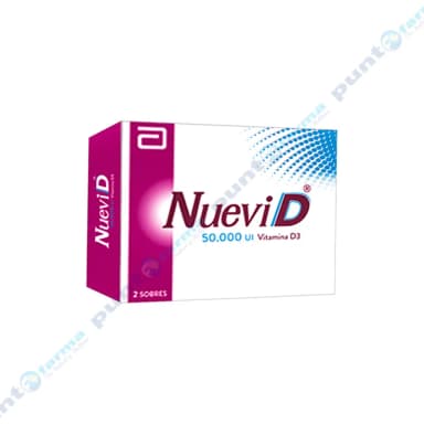 Nuevid 50.000 UI Vitamina D3 - Caja de 2 sobres