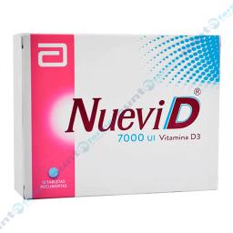 NueviD Vitamina D3 7000 UI - Caja de 12 tabletas recubiertas