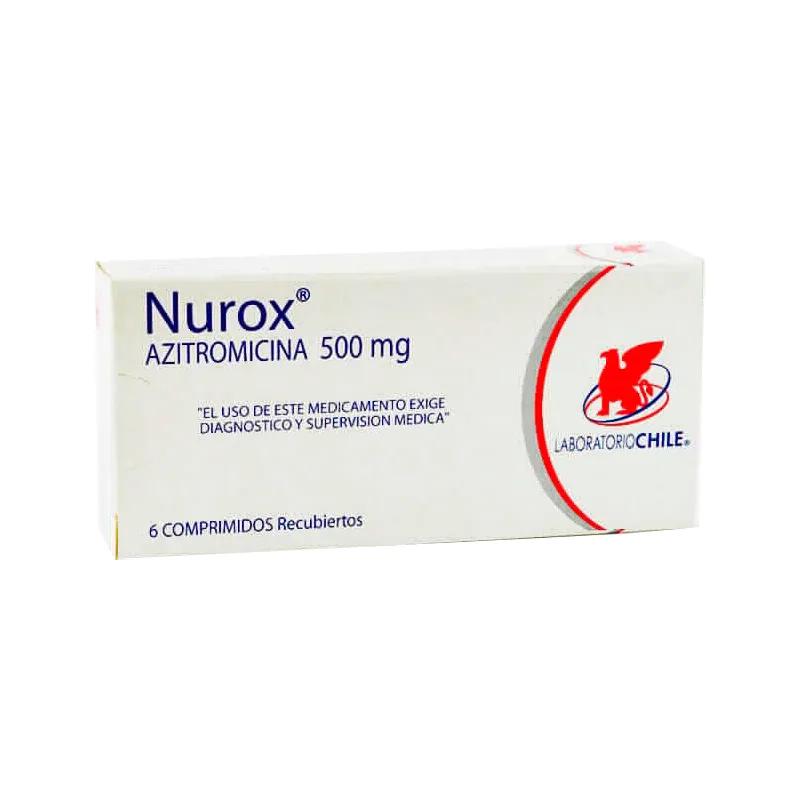 Nurox Azitromicina 500 mg - Cont. 6 comprimidos recubiertos
