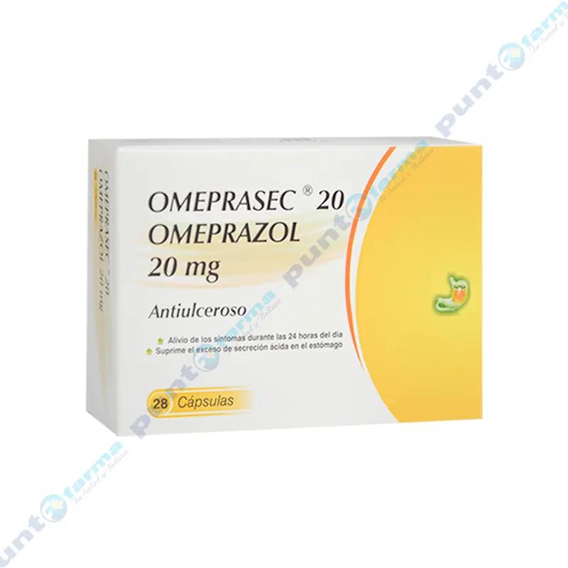 Omeprasec Omeprazol 20mg - Caja de 28 cápsulas