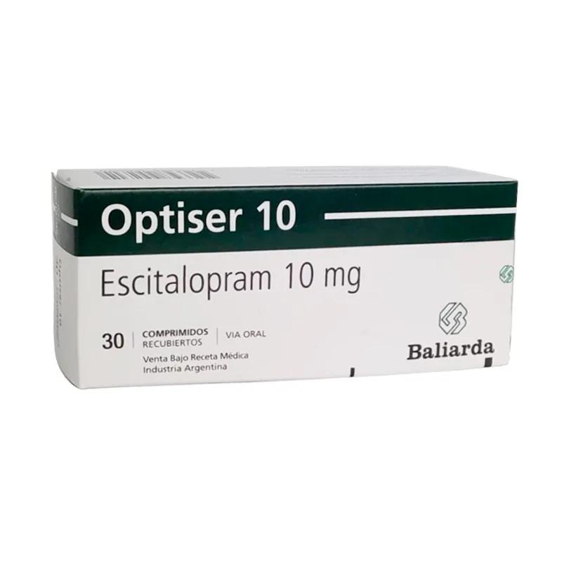 Optiser 10 Escitalopram 10 mg - Cont. 30 Comprimidos.