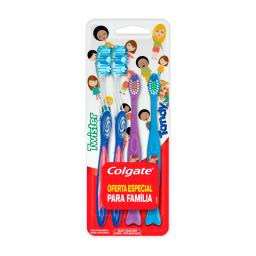 Pack Cepillo Dental Family Pack 2 Twister + 2 Tandy Colgate