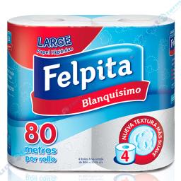 Papel Higiénico Felpita 80 metros - Cont 4 unidades