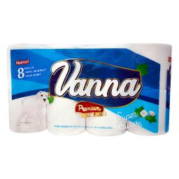 Papel Higiénico Vanna Premium Doble Hoja – Cont 8 unidades