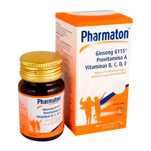 Image miniatura de Pharmaton-Ginseng-G115-Provitamina-A-Caja-de-30-comprimidos-44378.webp