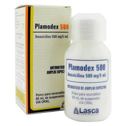 Plamodex 500 Amoxicilina 500 mg/ 5 mL - Cont. 60 mL